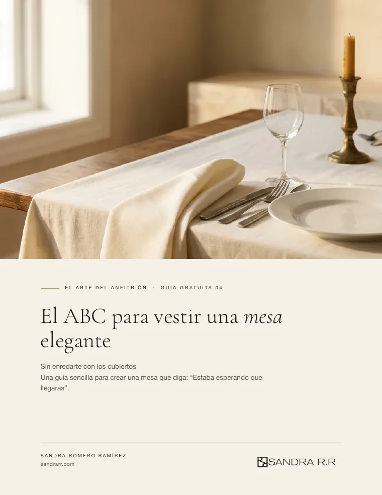 Portada de la guía «El ABC para vestir una mesa elegante»